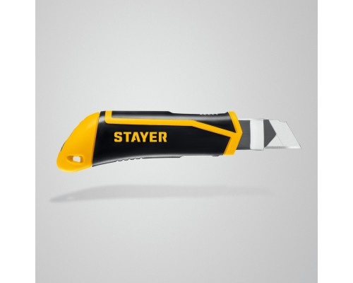 Нож с винтовым фиксатором HERCULES-25, 25 мм STAYER 09147