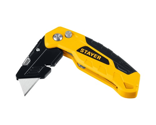 Универсальный металлический нож с трапециевидным лезвием Hercules-А24 STAYER 0946