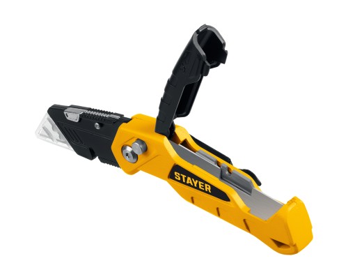 Универсальный металлический нож с трапециевидным лезвием Hercules-А24 STAYER 0946