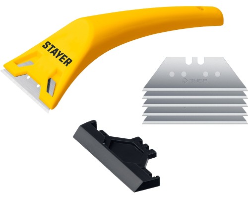 Компактный скребок 60 мм, 5 доп. лезвий STAYER 0851-H6_z02