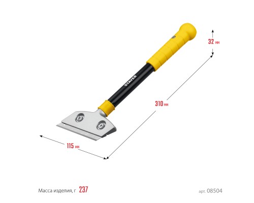 Ударный скребок 100 мм, длина 300 мм STAYER 08504