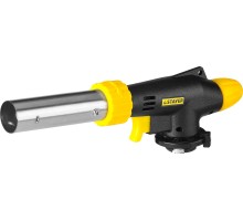 Газовая горелка с пьезоподжигом на баллон с цанговым соединением ProTerm PG 500, 1300°C, увеличенный выход пламени STAYER 55580