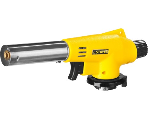Газовая горелка с пьезоподжигом на баллон с цанговым соединением MaxTerm MG200, 1300°C STAYER 55584