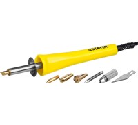 Пайки и резки MAXTerm, 30 Вт, 3 в 1, в наборе: 5 насадок + термонож, прибор для выжигания STAYER 45221