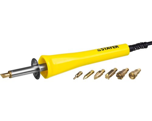 Прибор для выжигания MAXTerm, 30 Вт, 7 насадок STAYER 45225