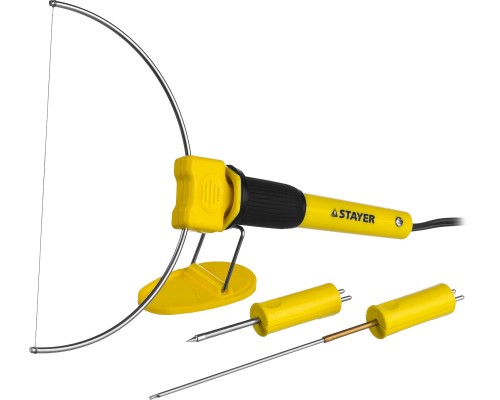 Прибор для художественной резки MAXterm, 7 Вт, в наборе: 3 насадки, аккуратный рез пенопласта + пластика STAYER 45257-H3