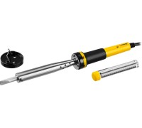 Электропаяльник PROTerm, 100 Вт, клин, в наборе: припой + подставка, 2 К рукоятка STAYER 55300-100