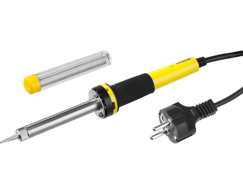 Электропаяльник PROTerm, 30 Вт, конус, в наборе: припой + подставка, 2 К рукоятка STAYER 55300-30