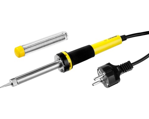 Электропаяльник PROTerm, 40 Вт, конус, в наборе: припой + подставка, 2 К рукоятка STAYER 55300-40