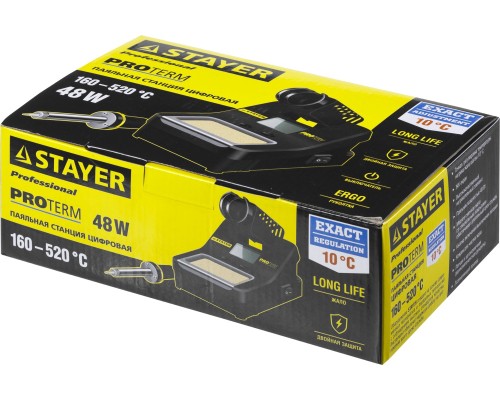 Цифровая паяльная станция SP-50, 48 Вт, 160-520°C STAYER 55370
