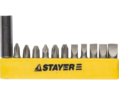 Набор бит с адаптером 12 шт STAYER 2609-H12_z01