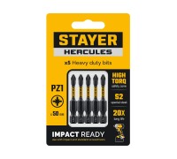 Торсионные биты Hercules PZ1, 50 мм, 5 шт STAYER 26233-1-50-5