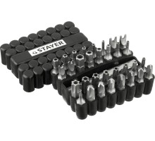 Набор специальных бит с магнитным адаптером 33 шт STAYER 26084-H33