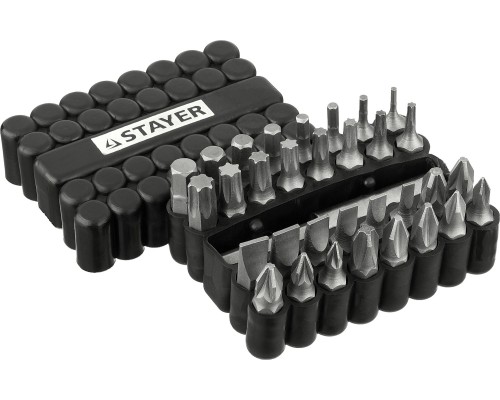 Набор бит с магнитным адаптером 33 шт STAYER 26085-H33