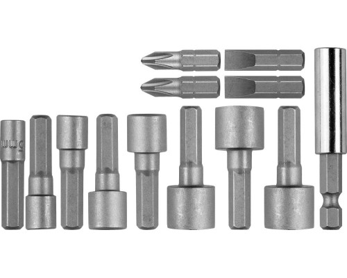 Набор бит и торцевых головок 13 шт STAYER 2611-H13