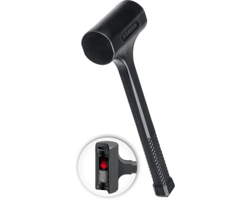 Цельнолитой безынерционный слесарный молоток 40 мм, 680 г STAYER 2042-680