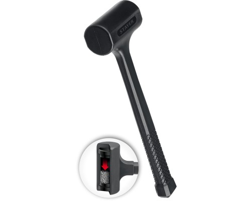 Цельнолитой безынерционный слесарный молоток 40 мм, 900 г STAYER 2042-900