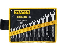 Набор комбинированных гаечных ключей Hercules 12 шт, 6-22 мм STAYER 27081-H12_z01