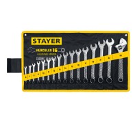 Набор комбинированных и разводных гаечных ключей Hercules 16 шт, 6-30 мм STAYER 27092-H16