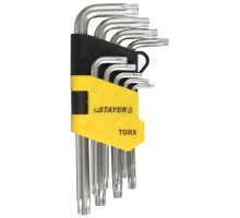Набор коротких имбусовых ключей 9 шт STAYER 2743-H9