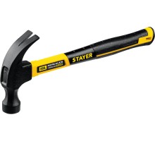 Столярный молоток-гвоздодер Fiberglass, 680 г, с фиберглассовой рукояткой STAYER 2026_z02