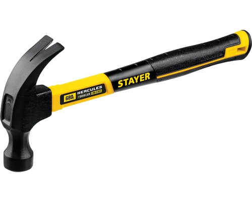 Столярный молоток-гвоздодер Fiberglass, 680 г, с фиберглассовой рукояткой STAYER 2026_z02