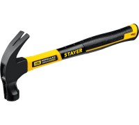 Молоток-гвоздодер столярный с фиберглассовой рукояткой Hercules-M, 450 г STAYER 2027-450_z01
