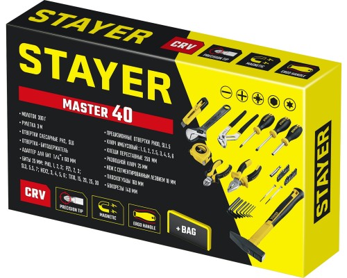 Универсальный набор инструмента для дома Master-40, 40 предм. STAYER 22052-H40
