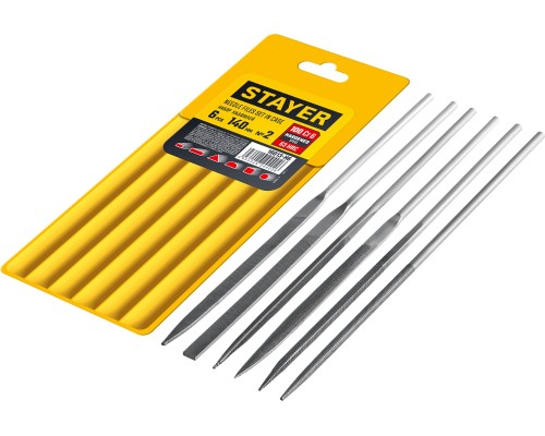 Набор надфилей 6 шт, 140 мм, в чехле STAYER 16013-H6