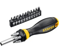 Отвертка-битодержатель с насадками Hercules-B18, 18 предм. STAYER 2545-H5_z02