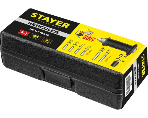 Ударно-поворотная отвертка Hercules 8 предм. STAYER 25663-H4_z01
