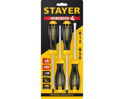 Набор отверток Hercules 4 предм. STAYER 2513-H4_z02