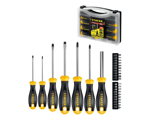 Набор отверток с насадками Hercules-K27, 27 предм. STAYER 25827