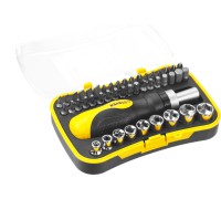 Реверсивная отвертка с насадками Compact-46, 46 предм. STAYER 25084-H46