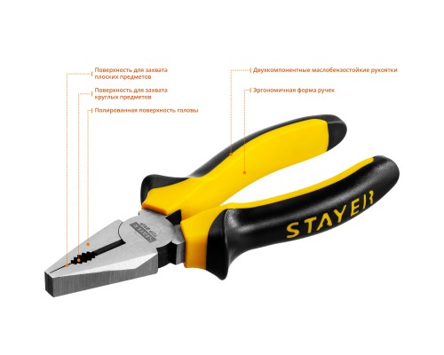 Комбинированные плоскогубцы TOPGrip 160 мм STAYER 2205-1-16_z02