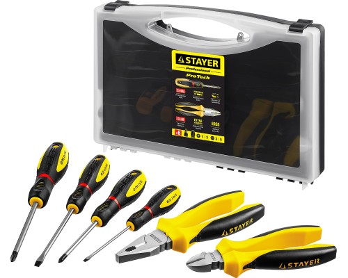 Набор губцевого инструмента Hercules 6 предм. STAYER 2202-H6