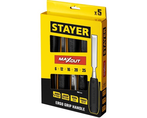 Набор стамесок Max-Cut, 5 предм. STAYER 1820-H5_z01