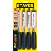 Набор стамесок Max-Cut, 4 предм STAYER 1820-H4