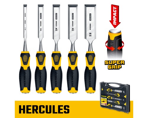 Набор стамесок-долот Hercules 5 предм. STAYER 18205-H5_z01