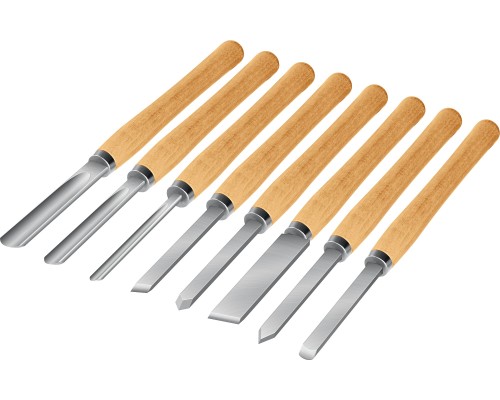 Набор ручных резцов по дереву Wood Master, 8 предм. STAYER 1836