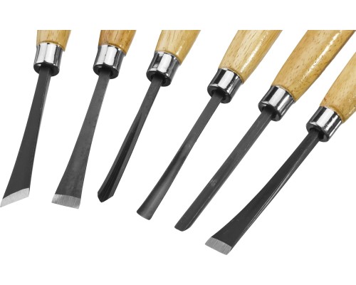 Набор фигурных стамесок-резцов по дереву MaxCut 6 предм STAYER 1832-H6