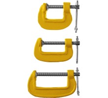 Набор чугунных струбцин G SG-3, 25-50-75 мм, 3 шт STAYER 3212-H3_z03