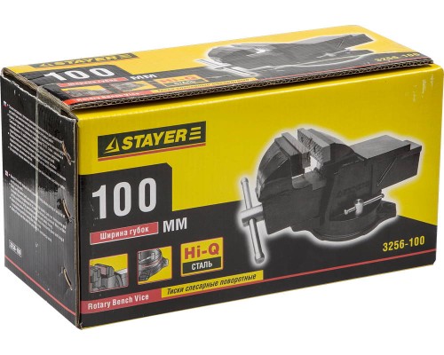 Слесарные тиски 100 мм STAYER 3256-100