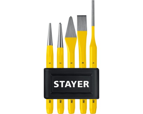 Набор зубил и кернеров в пластиковом держателе Hercules 5 предметов STAYER 21077-H5